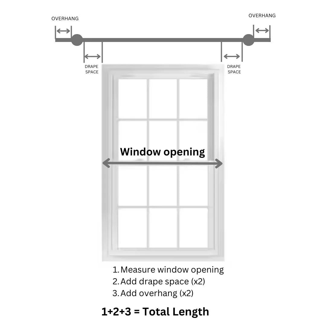 Custom double curtain rod set – elegant wood grain with strong support brackets
