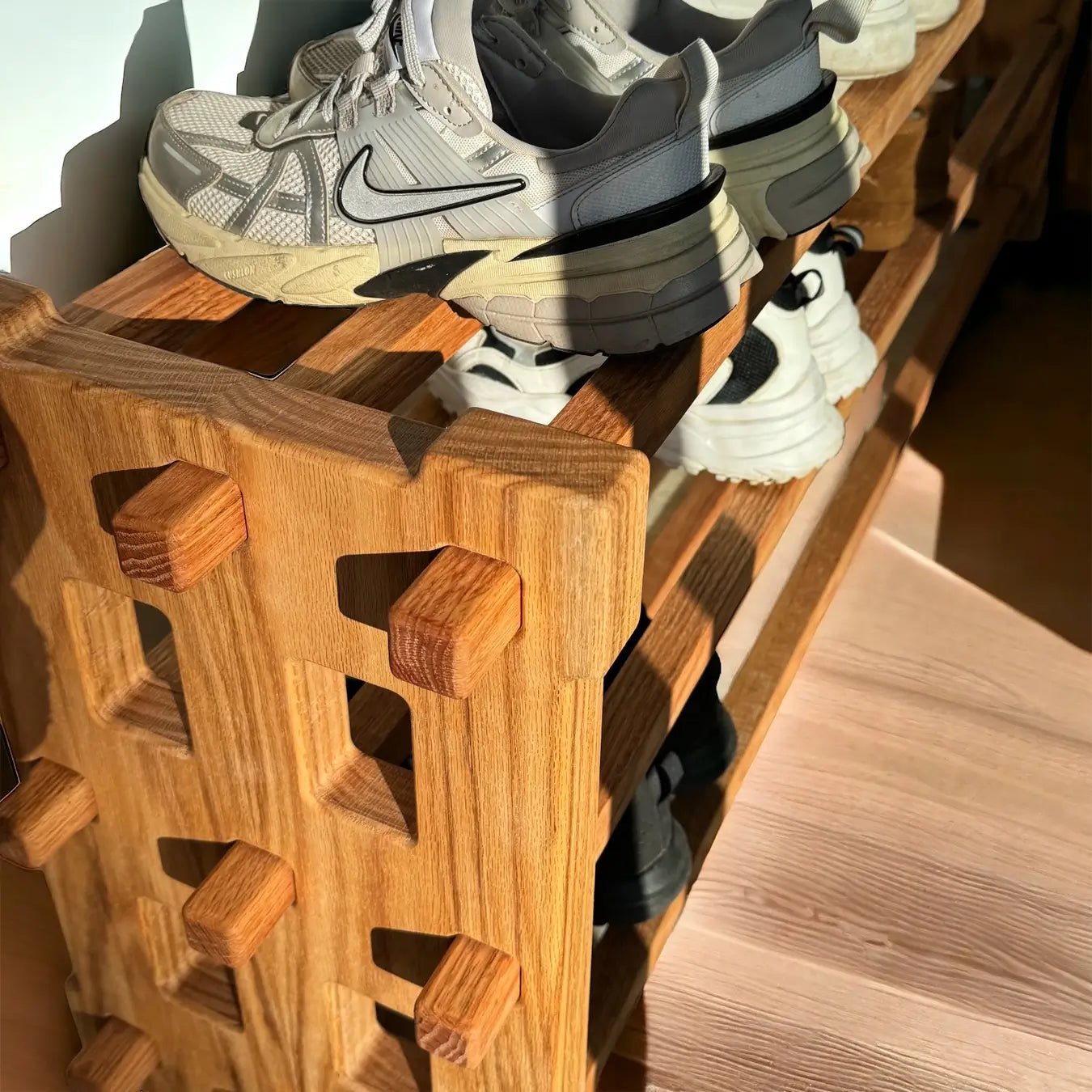 Durable handcrafted shoe shelf – designed for everyday use in home or apartment
