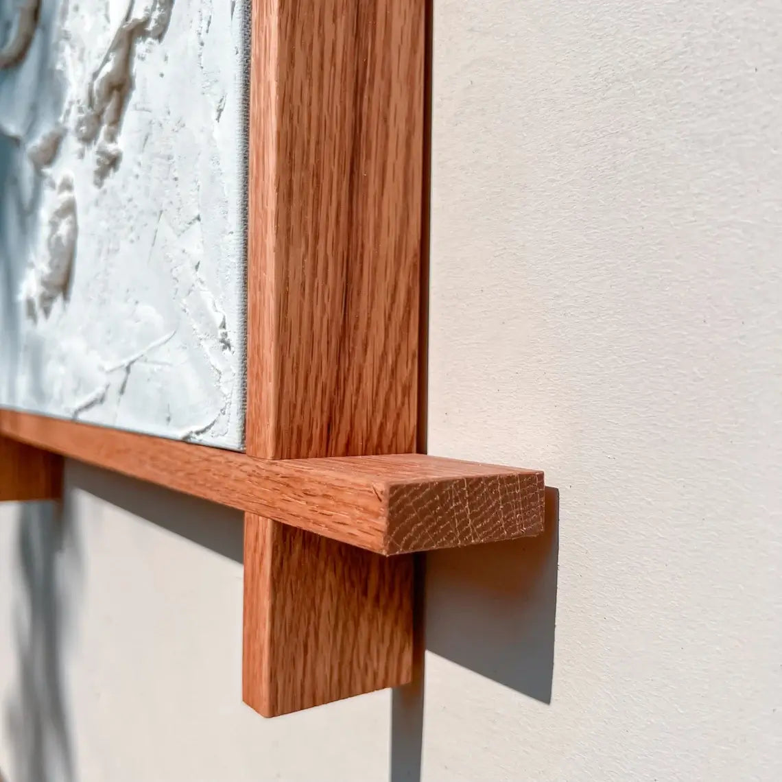 Floating art frame made of solid hardwood for modern home decor