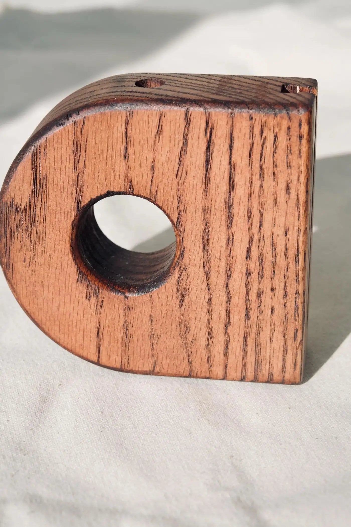 Handmade curtain rod set with round wooden brackets – smooth finish and durable build