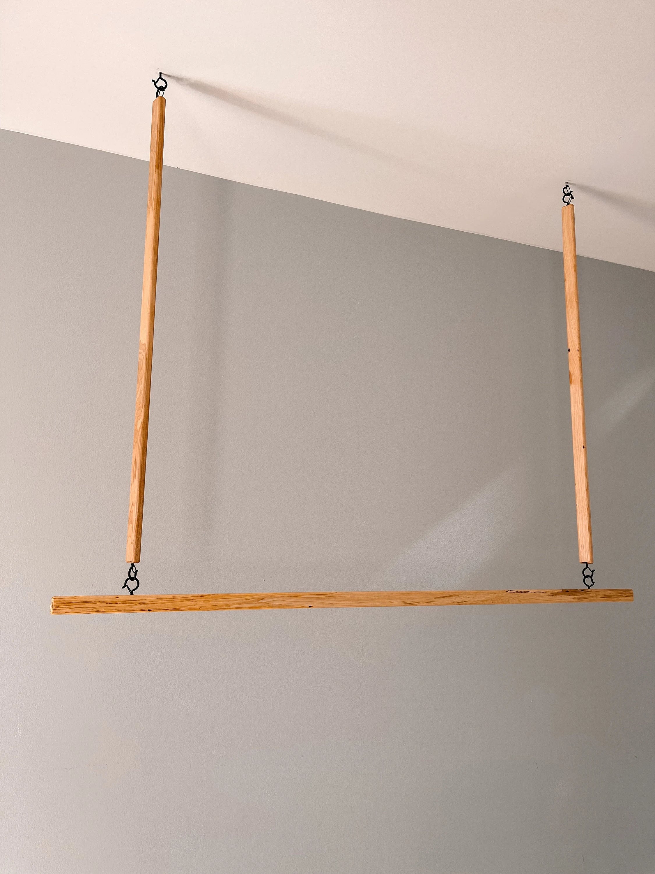 Ceiling mounted hanging rack