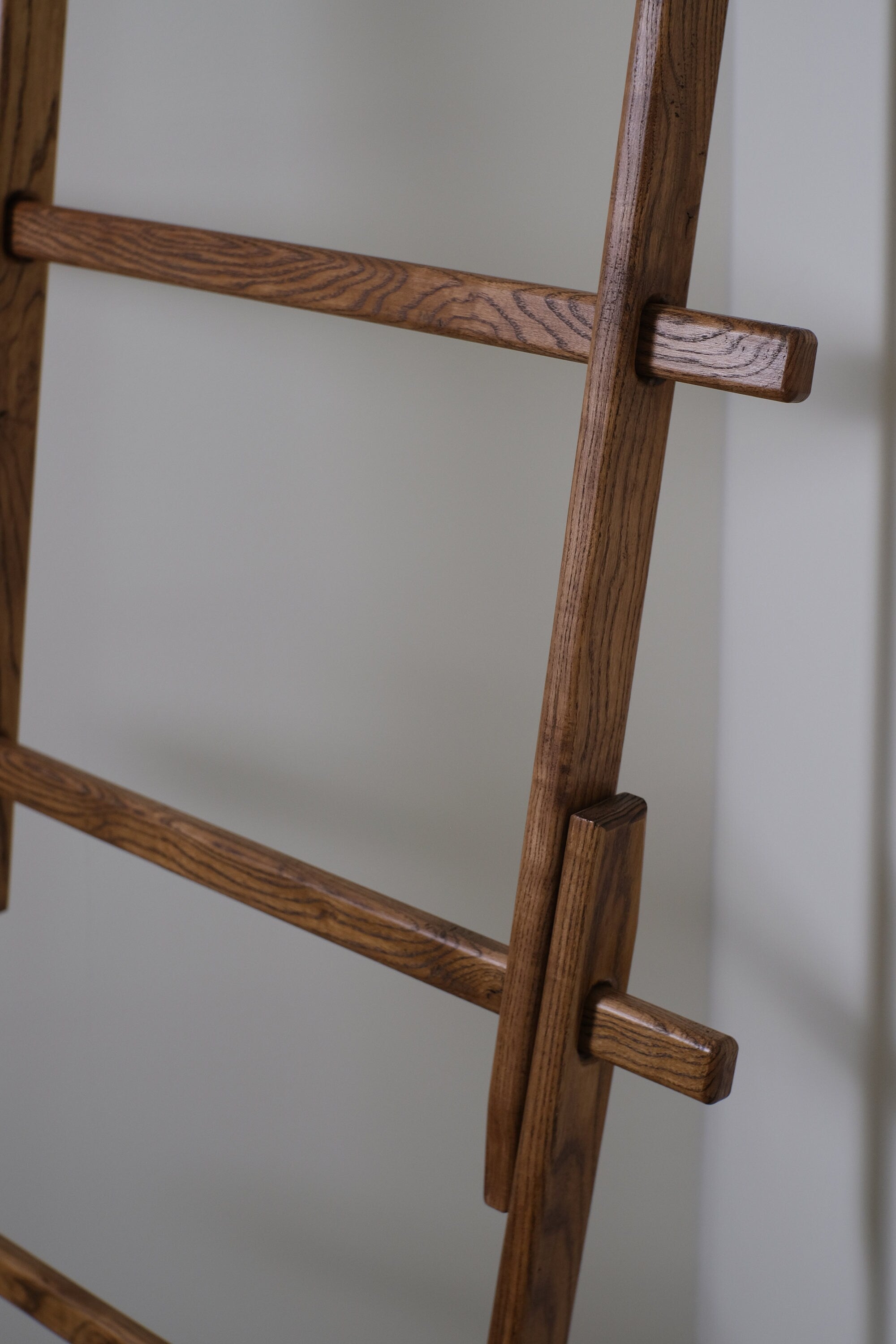 Solid Oak Clothes Ladder, Blanket Ladder